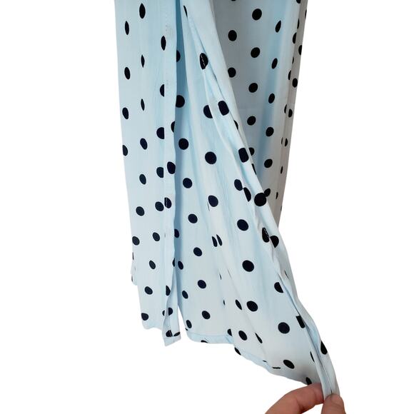 Faithfull The Brand Evelyn Dots Midi Dress Blue Size 6/Medium - Picture 7 of 9